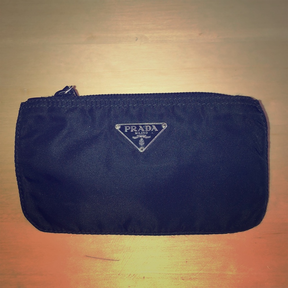 Black Prada coin purse